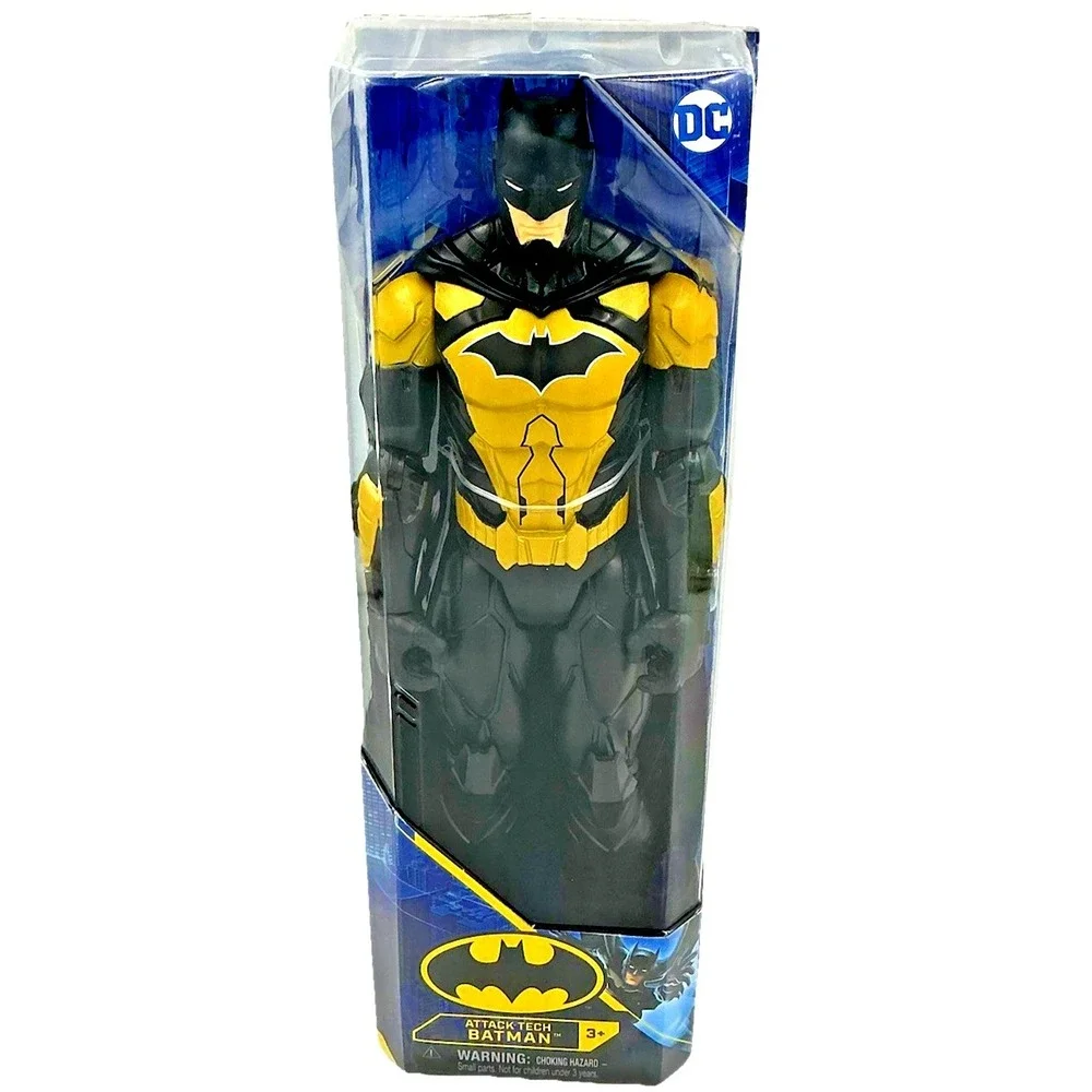 DC Batman Black Gold Suit Cloth Cape 12inch Attack Tech Batman Action Figure NEW
